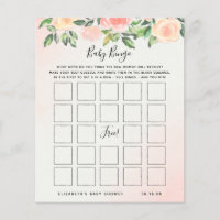 Baby Bingo | Floral Baby Shower Game