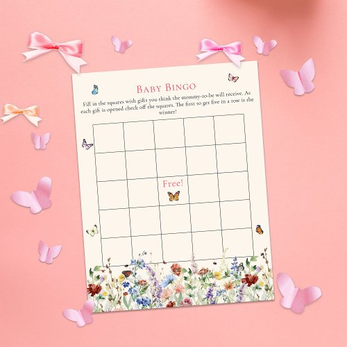 Baby Bingo  Floral  Butterflies