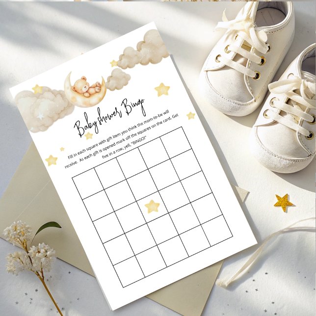 Baby Bingo Game - Over the Moon Baby shower  (Creator Uploaded)