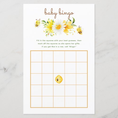 Baby Bingo Game _ What Will it Bee Baby Shower