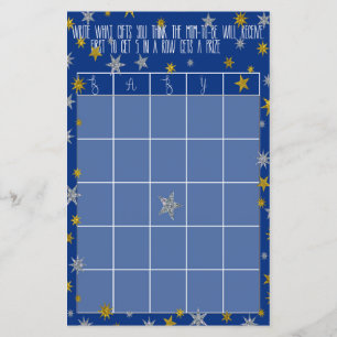 Baby Bingo Little Star Baby Shower