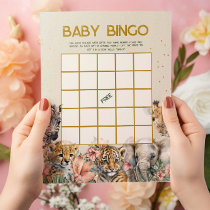 Baby Bingo & Name Race Wild Baby Shower Game Flyer