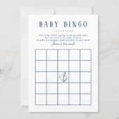 Baby Bingo | Nautical Whale Baby Boy Shower Game Invitation (Front)