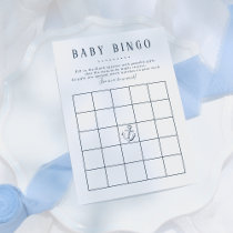 Baby Bingo | Nautical Whale Baby Boy Shower Game Invitation