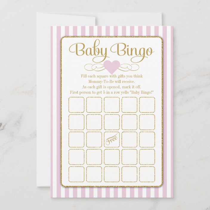 Baby bingo cards for baby shower