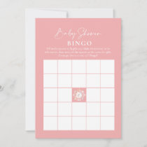 Baby Bingo Pink Winter Baby Shower Games Invitation