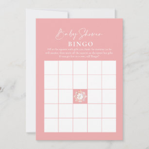 Baby Bingo Pink Winter Baby Shower Games Invitation