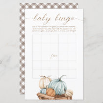 Baby Bingo – Rustic Autumn Fall Baby Shower