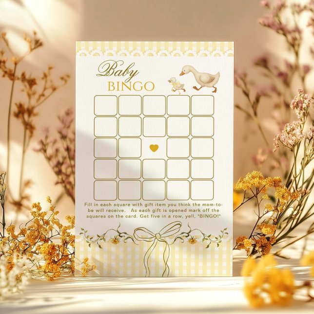 Baby Bingo Silly Goose Gingham Baby shower game (Creator Uploaded)