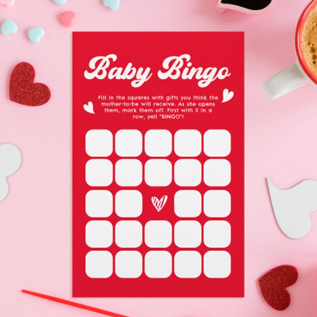 Baby Bingo Valentines Baby Shower Game (Creator Uploaded)