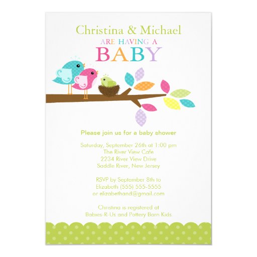 Bird Baby Shower Invitations 5