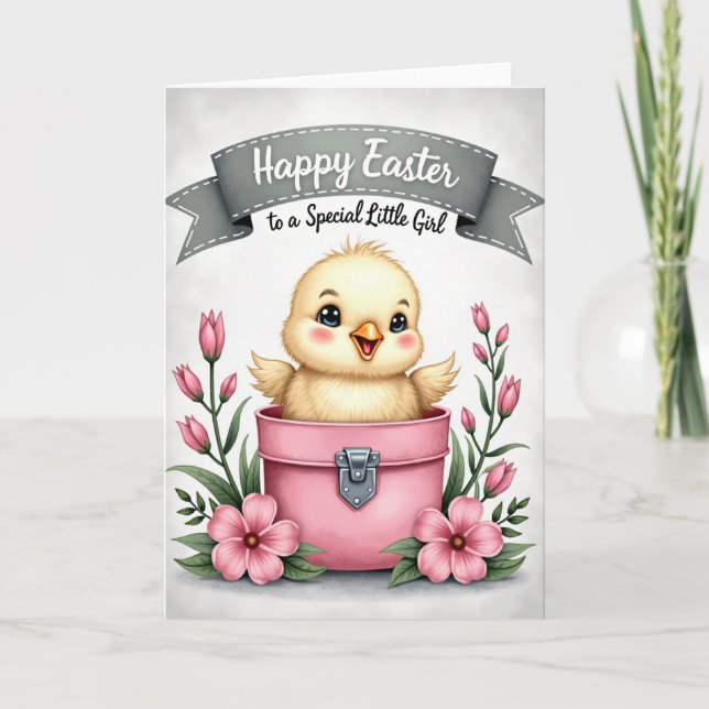 Baby Bird Spring Greeting Card (Front)
