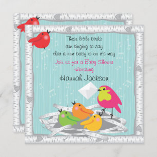 Baby bird's nest Baby Shower Invitation