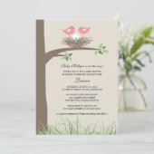 Baby Bird's Nest - Lesbian Couple Baby Shower Invitation (Standing Front)