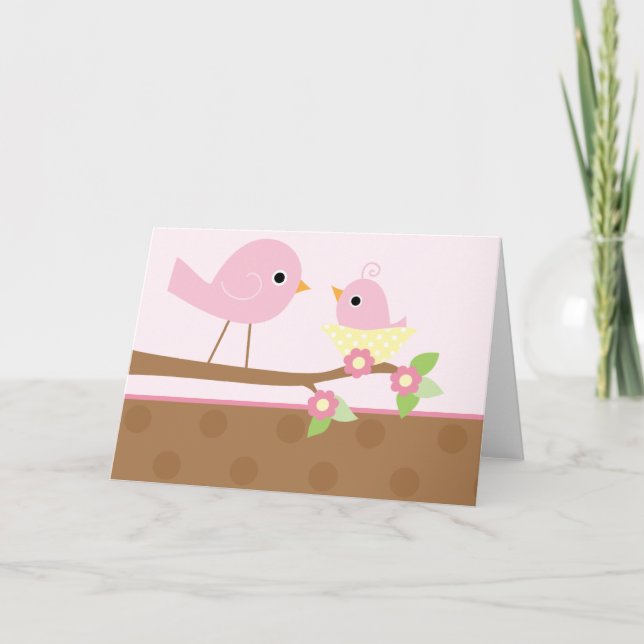 Baby Bird's Nest (pink) Card (Front)