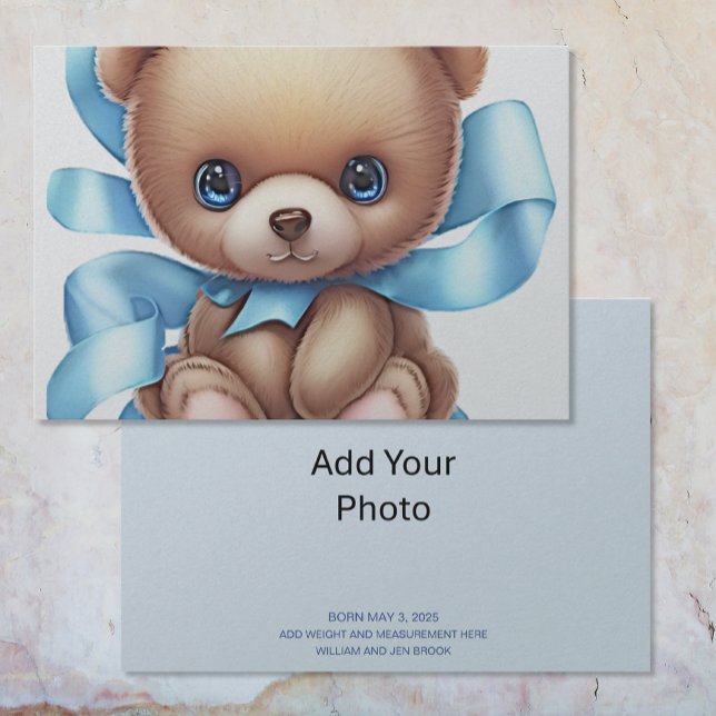 Baby Birth Announcement Card | Add Photo  (Creator Uploaded)