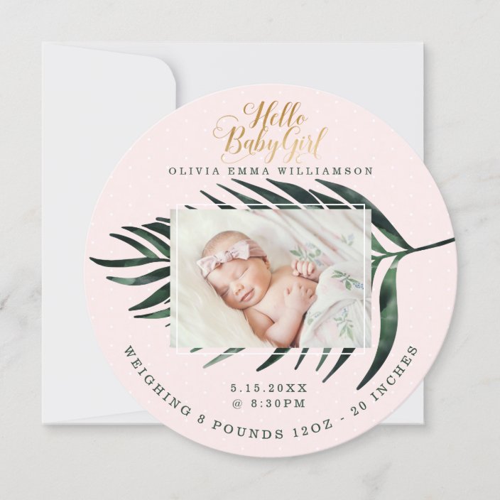 baby birth invitation card