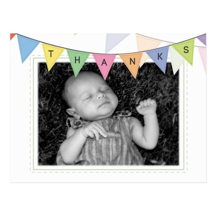Baby Birth Announcement Thank You Photo Postcard