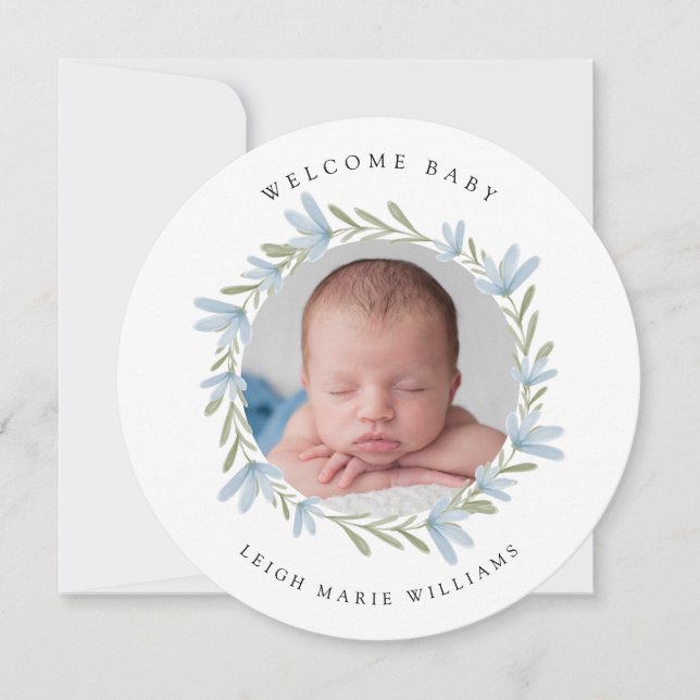 BABY BIRTH ANNOUNCEMENT Welcome Baby (Front)