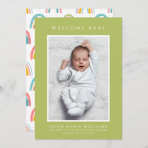 BABY BIRTH ANNOUNCEMENT Welcome Baby Blue Ocean