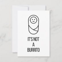 Baby Birth Card - Burrito