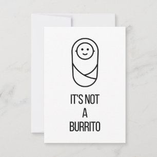 Baby Birth Card - Burrito