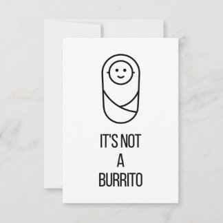 Baby Birth Card - Burrito