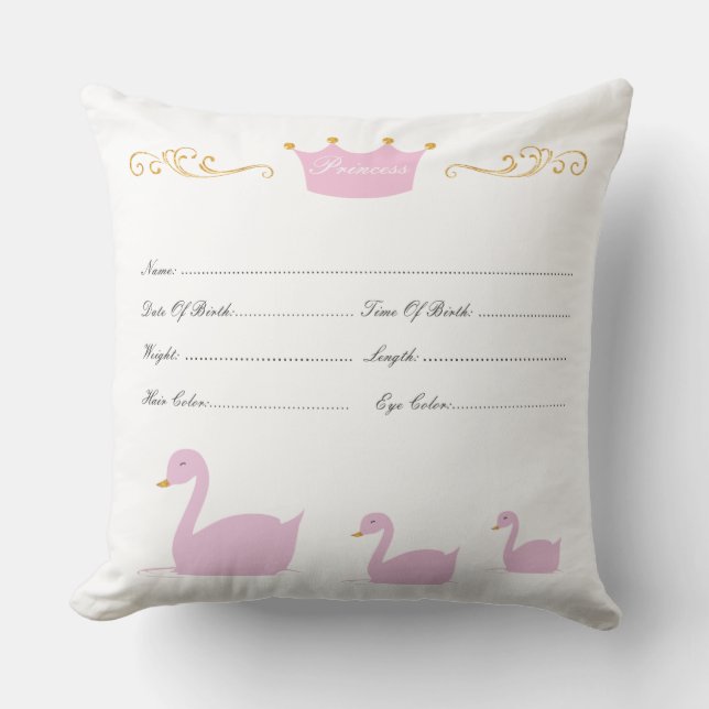 Baby birth certificate pillow (Front)