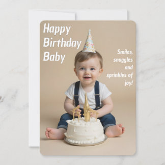 Baby Birthday Card for Instant Download