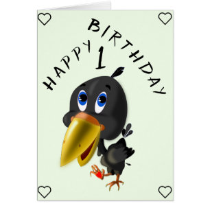 Baby Birthday Card Little Love Bird - Personalized