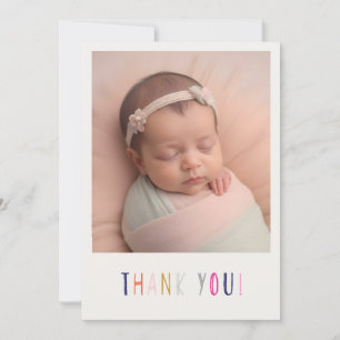 Baby birthday thank you card for gifts