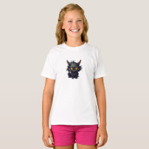 Baby Black Cat Design - Girls' Basic T-Shirt