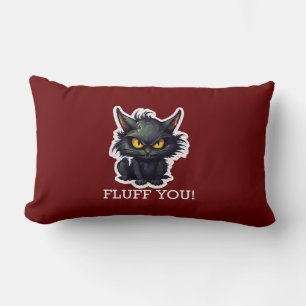 Baby Black Cat Design - Lumbar Pillow 13" x 21"