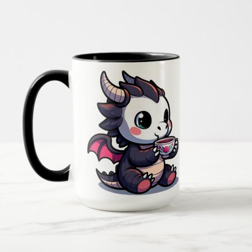 Baby Black Dragon Drinking Tea or coffee Mug