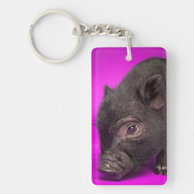 Baby Black Pig Keychain (Front)