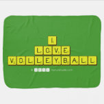 i
 love
 volleyball  Baby Blanket