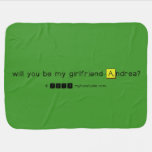 will you be my girlfriend Andrea?
   Baby Blanket