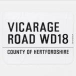 VICARAGE ROAD  Baby Blanket