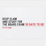 keep clam  and study for  the board exam  Baby Blanket