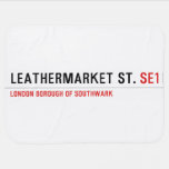 leathermarket St.  Baby Blanket