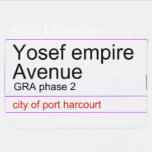 Yosef empire  Avenue   Baby Blanket