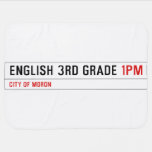 English 3rd grade  Baby Blanket