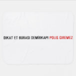 Dikat Et BurasI DemİrkapI  Baby Blanket