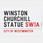 WINSTON CHURCHILL STATUE  Baby Blanket