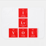 I
 Lv
 you  Baby Blanket
