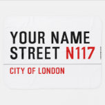 Your Name Street  Baby Blanket