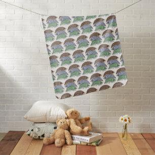 Baby Blanket - 3 Pill Bugs (white)