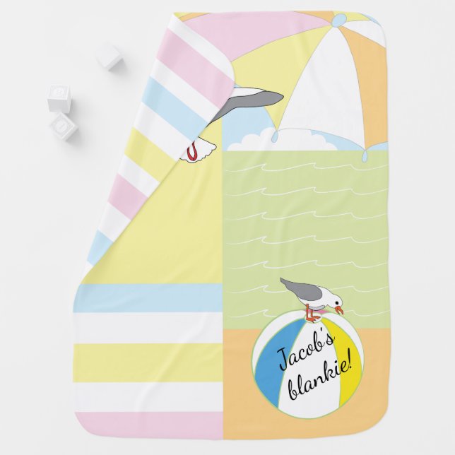 Baby Blanket Beach Ball Baby (In Situ)