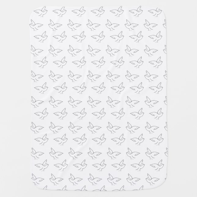 Baby Blanket Birds in Flight (Front)