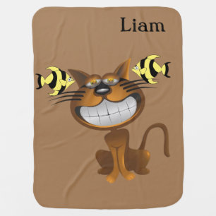 Baby Blanket Cat Fish Beige